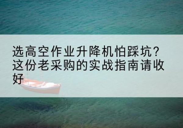 北镇高空作业升降机厂家推荐-选高空作业升降机怕踩坑？这份老采购的实战指南请收好