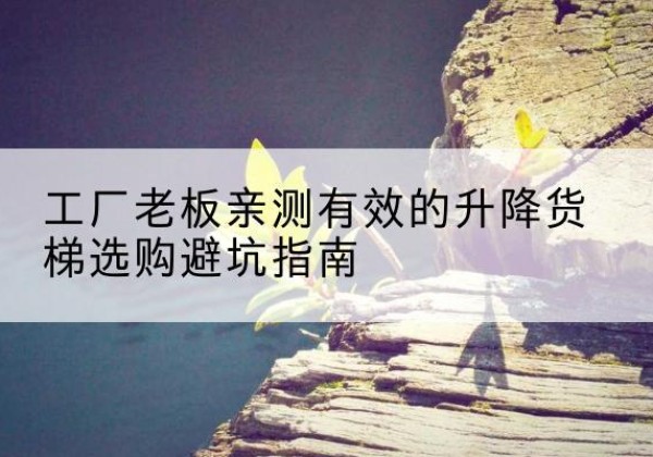 北镇升降货梯怎么选-工厂老板亲测有效的升降货梯选购避坑指南
